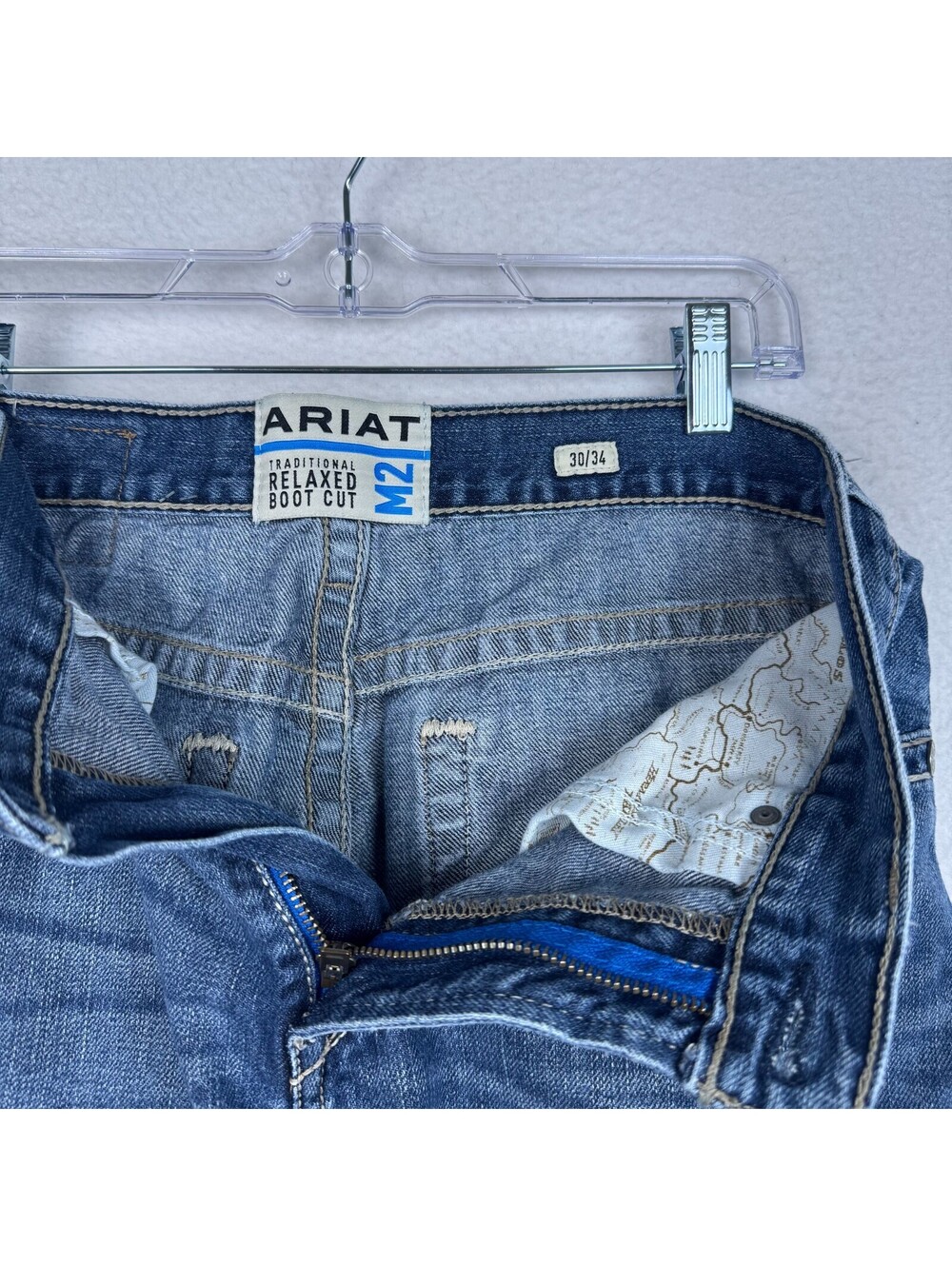 ARIAT M2 Traditional Relaxed Boot Cut Jeans Mens 30x34 Owens Western Work Wear - Picture 10 of 12